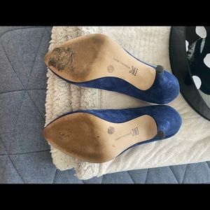 INC Blue Suede Kitten Heels